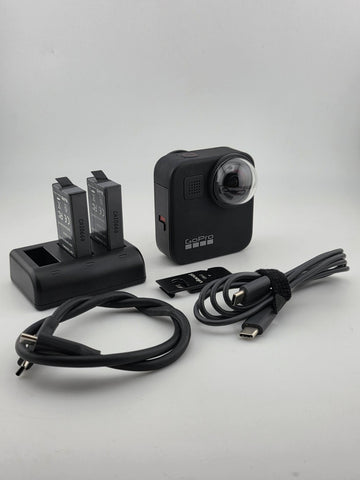 GoPro MAX 360 Camera + 3 Batteries Charger Bundle Tested Working Used Twice Only
