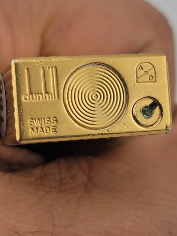 Vintage Dunhill Rollagas Gold Tone Made in Switzerland Very Clean. Untested.