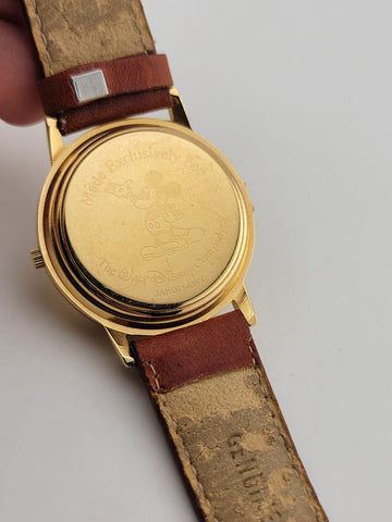 Disney Women Spring Pop Up Tigger Brown Leather Strap Quartz Watch 7 1/4"