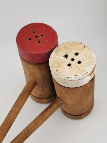 Vintage Collectible Wooden Gavel Salt And Pepper Shakers. Made In Japan.