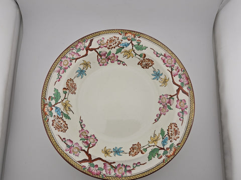 Rare Antique Set of 4 1882 & 83 Wedgwood Queensware dinner plates. VG Condition