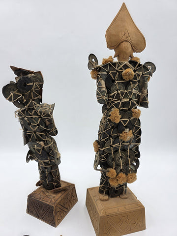 Rare Antique Bali Indonesia Prosperity Dolls Chinese Cash Coin Ritual Figure Lot