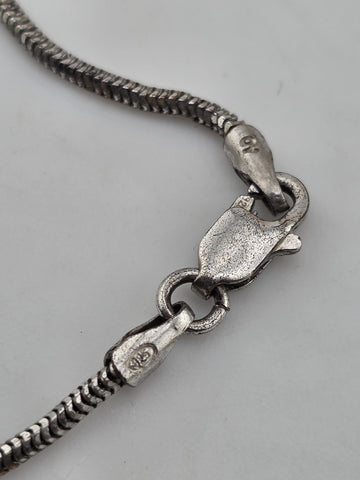 Vtg Jay King DTR Sterling Graduated Turquoise Pendant W 925 Sterling Necklace.