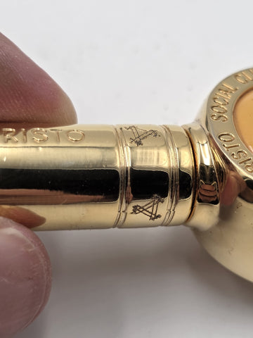 Vintage MONTECRISTO SOCIAL CLUB Gold Plated Key Cigar Punch Collectable 3"