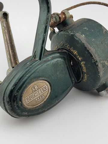 Vintage Collectible South Bend 730A Spinning Fishing Reel. Rough Condition.