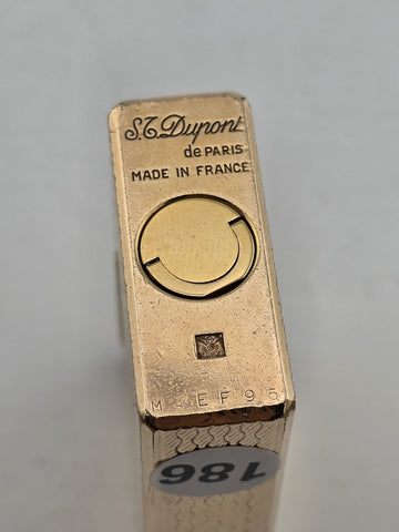 Vintage Collectible Authentic St Dupont France Gold Plated Ligne 1 Lighter.