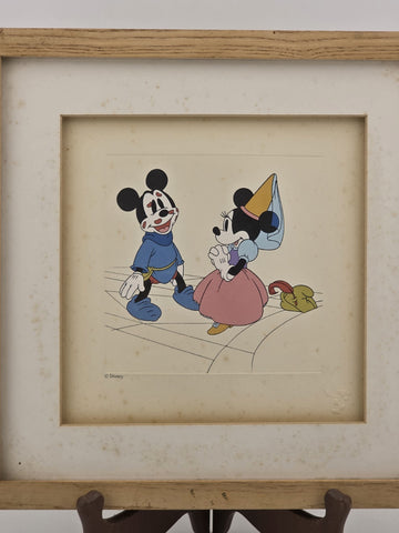 Rare Disney Treasures "Brave Little Tailor" Mickey Serigraph Etching Framed COA.