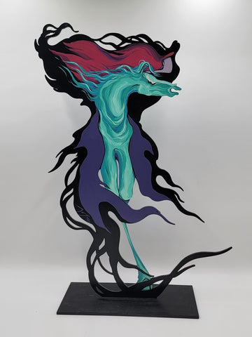 Rare Ltd Edition Bonnie Leibowitz Hand Painted Acrylic on Cast Iron 26/50. 24 In