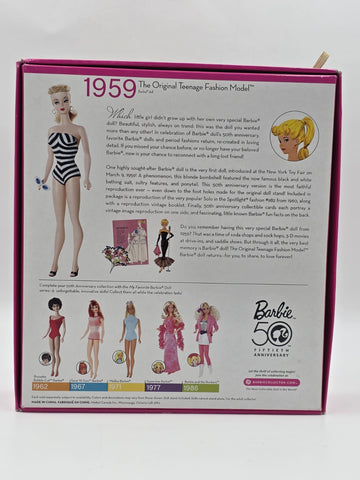 1959 50th Anniversary My Favorite Barbie The Original Teenage Fashion Model Doll