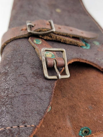 Post WW2 Brown Colt / Ruger Leather Holster. 13 Inch Long. V G Condition.