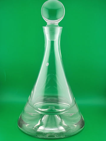 Vintage Decanter Val Saint Lambert Numbered Heavy Crystal Belgium Barware Whisky