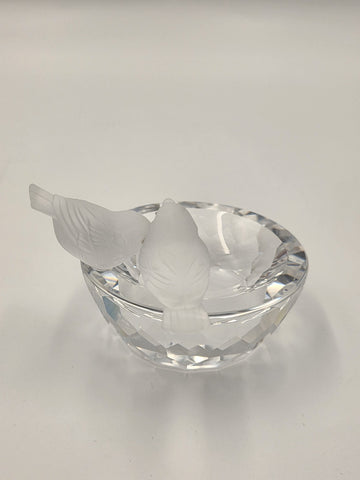 Vintage Retired Swarovski Crystal 7460 108 000 Bird Bath With Crystals 010029.