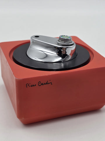 Rare 1970 Pierre Cardin Midcentury Red Plastic French Table Lighter. Untested