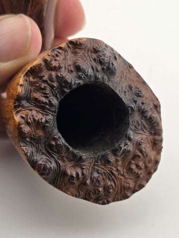 Vintage Danish Freehand Briar Tobacco Pipe Plateau Rim Handcrafted Denmark