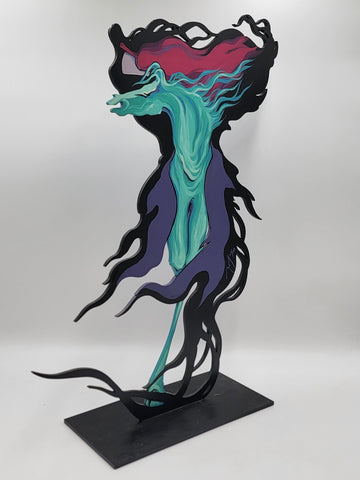 Rare Ltd Edition Bonnie Leibowitz Hand Painted Acrylic on Cast Iron 26/50. 24 In