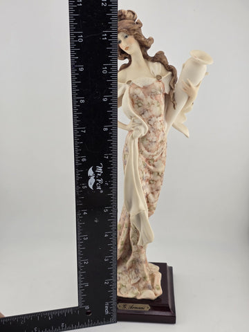 Rare Guiseppe Armani Lady with Amphora Porcelain Figurine 12" Florence Italy