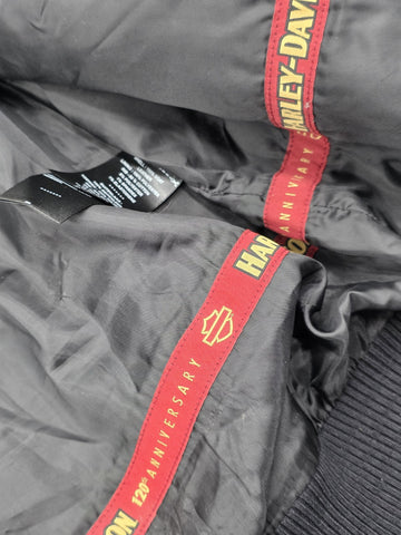 Vintage Original Harley Davidson 120th Anniversary Bomber Leather Jacket. 2XL.