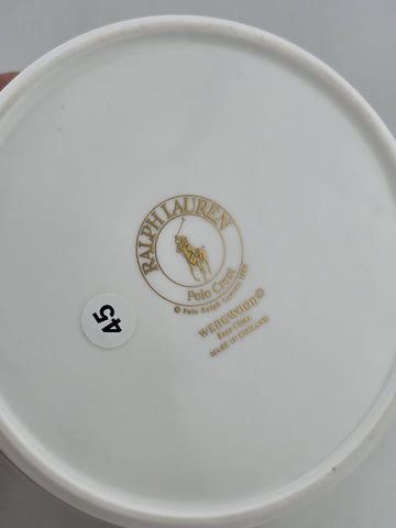 Rare Vintage 1989 Ralph Lauren Wedgwood Bone China Polo Crest Trinket Box