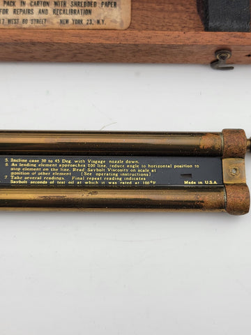 Rare Antique Louis Eitzen Visgage Oil Viscosity Comparator Instrument w/ Case