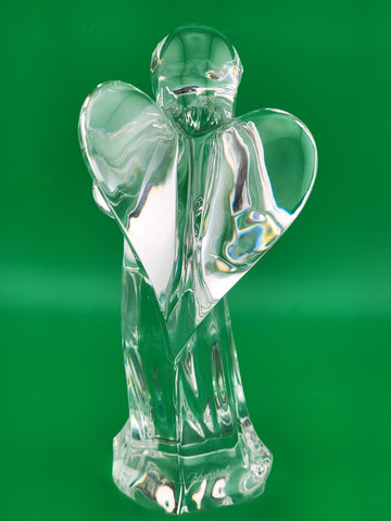 BACCARAT France Crystal ANGEL With HORN Nativity Figurine Discontinued 6"