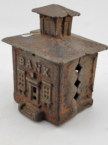 Antique ca. 1870 J.E. Stevens  Cast Iron Cupola  still bank , Good Condition