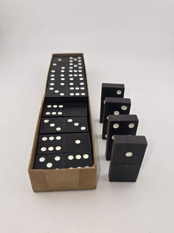 Vintage Dragon Double Six Dominoes by Halsam set No. 622 - 28 pieces - EXCELLENT