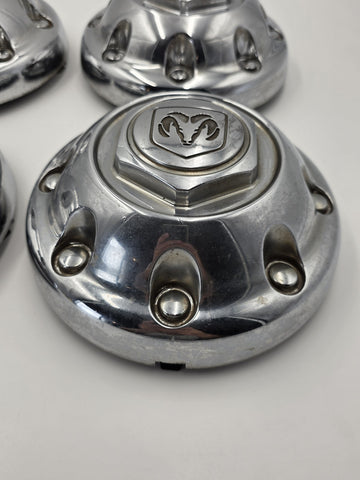 4 DODGE 2500 RAM 52039098 OEM WHEEL CENTER CAP HUB DUST COVER 8 LUGS CHROME HEX