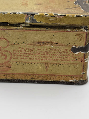 LAFAYETTE TOBACCO TIN MIXTURE HINGED LID MARBURG BROS BALTIMORE MD VINTAGE