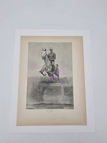 Rare 1893 Vogue Leaf "WON AT SIX FEET" Equestrian Horse Jump H. Pelham Robbins