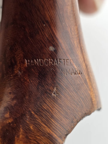 Vintage Danish Freehand Briar Tobacco Pipe Plateau Rim Handcrafted Denmark