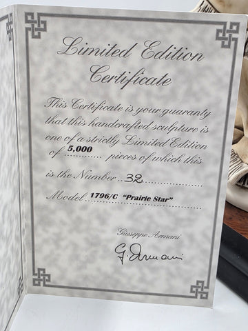 RARE Giuseppe Armani Prairie Star 1796C Limit Ed Sculpture Italy 32/5000  COA