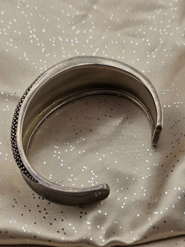 Vintage Michael Dawkns Stary Nights.925 Cuff Bracelet w /Silver Bead Work. 50 G.