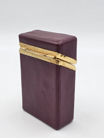 Rare Vintage Christian Dior Leather Monogram Cigarette Case Holder 1970s.
