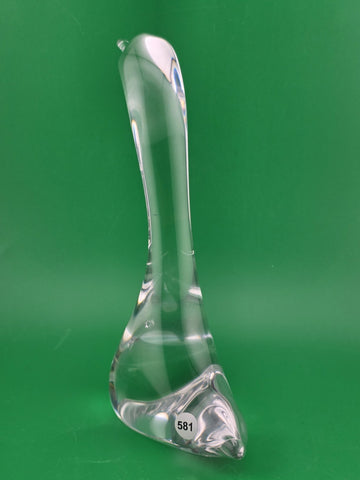 Vintage Mid Century Daum France Crystal Swan Duck Loon Bird Figurine Signed.