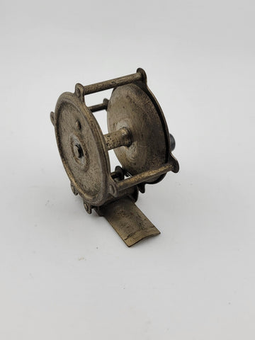 Rare Antique Early 19th-century Unmarked fly fishing reel. Collectible Item.