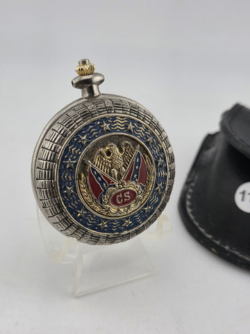 Franklin Mint Civil War Library & Museum Gen. Robert E Lee Pocket Watch. Works.
