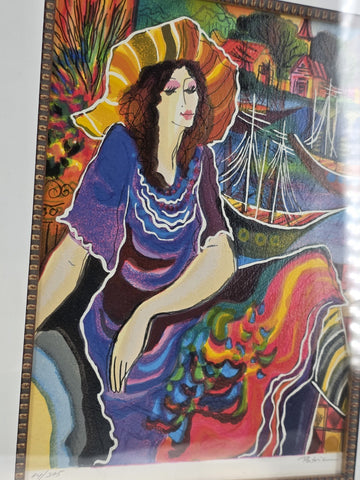 Patricia Govezensky Signed Limited Edition Serigraph 64/375 Framed Color W COA