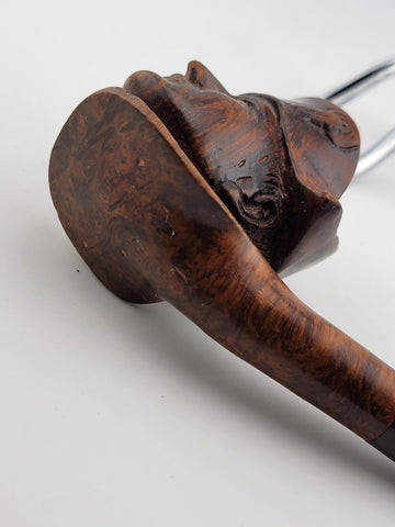 Vintage Collectible Hand Carved Napoleon Bonaparte Solid Wood Bruyere Pipe.