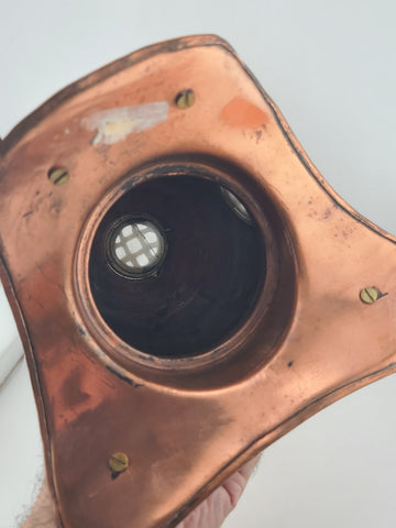 Vintage Copper & Brass Small Replica Deep Sea Scuba Diver Diving Helmet 8"x8".