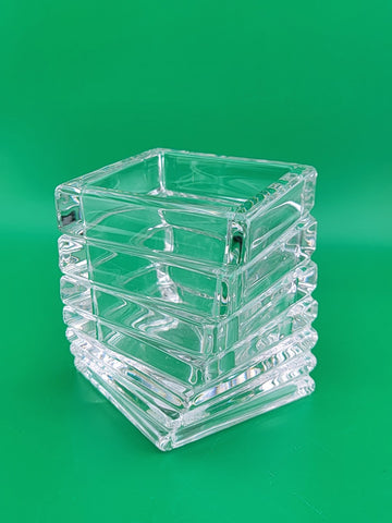 Vtg ROSENTHAL Studio-Linie Crystal Turnus Geometric Vase/Candle Holder Germany