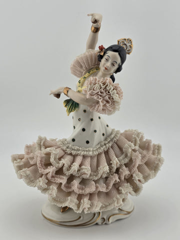 Antique Crown Alka Dresden CARMEN Lady Floral German Flamenco Dancer Gremany