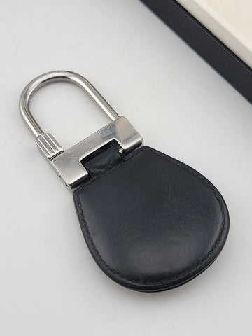 MONTBLANC Meisterstuck Navy Leather Key Fob Model MB114560 W Large Montblanc Box