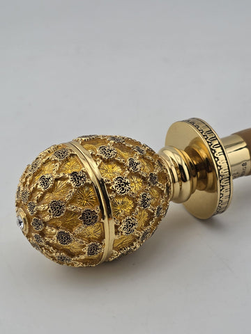 Rare Original Gorgeous Faberge Egg Gold Coronation Bottle Stop W Original Box.