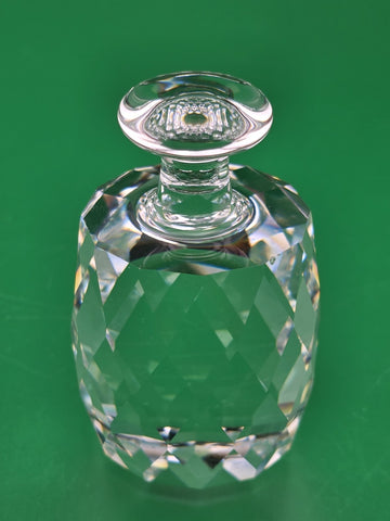 Vintage 1970 Swarovski Faceted Clear Crystal 2.5" tall ONE TON Paperweight W Box