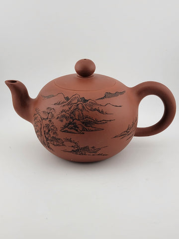Vintage Large Chinese Gu Jingzhou Purple Clay Yixing Zisha Ceramic Teapot