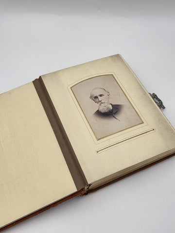 ANTIQUE 19TH C VICTORIAN ORANGE VELVET CABINET PHOTO FAMILY ALBUM. FULL PICTURES