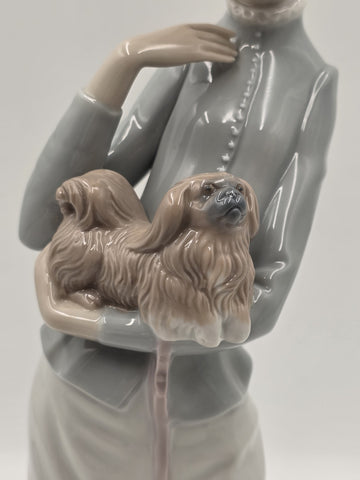 Lladro "Walking with the Puppy Dog" by Jose Roig #4893 Retired Vintage 1974 MINT
