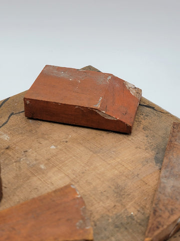Antique 19th C One Of A Kind English & Continental Wooden Cheese Display Board.
