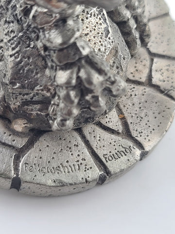 Ltd Ed. Fellwolf Pewter Dragon Goblet Fantasy Chalice Red Stones Signed 374/1000