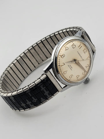 Vintage 1960's Caravelle BULOVA Mechanical Handwound Watch Stainless steel Works
